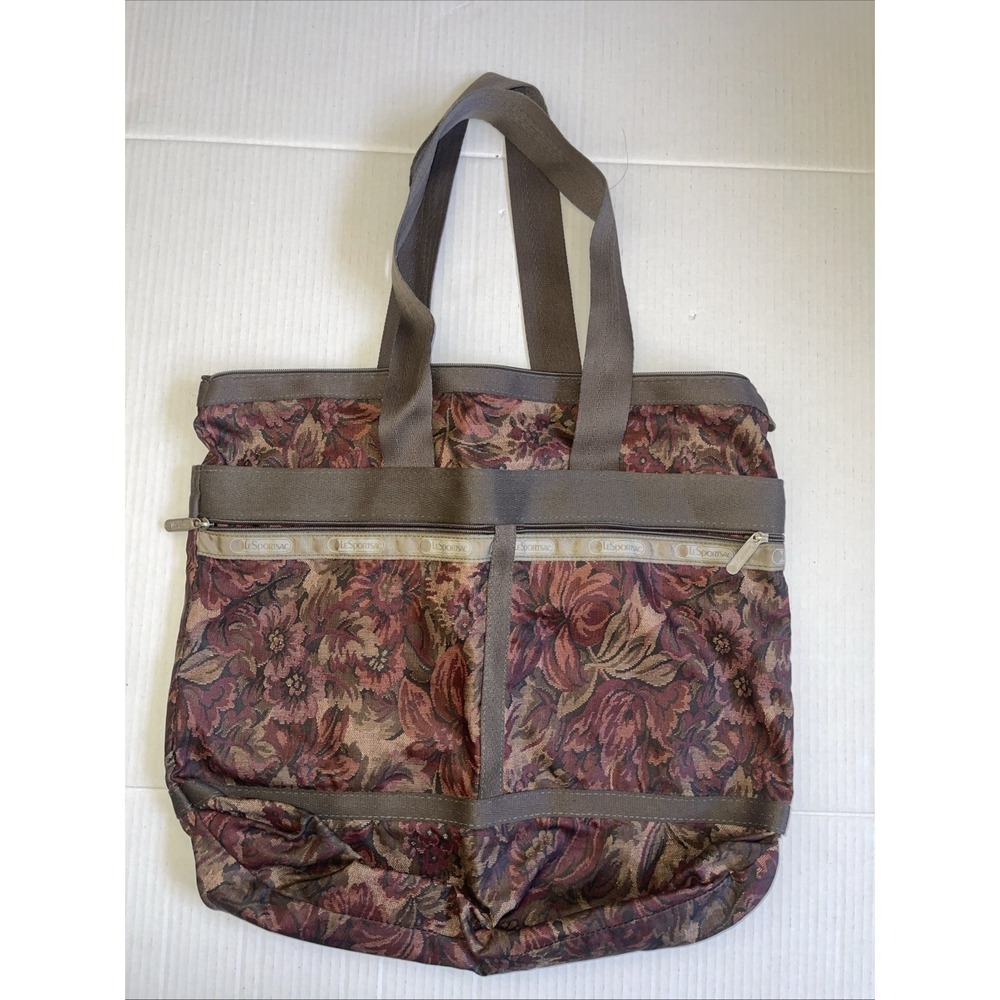 LeSportsac Tapestry Duffle Large Bag Purse Weekender Travel Made USA